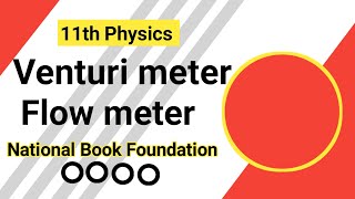 Venturi meter  Flow meter  application of Bernoulli equation  class 11  nbf  All board exams [upl. by Adnicaj]