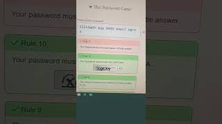 Password game answer [upl. by Lethia688]