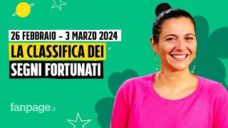 Oroscopo la classifica dei segni più fortunati della settimana dal 26 febbraio al 3 marzo 2024 [upl. by Yeldoow]