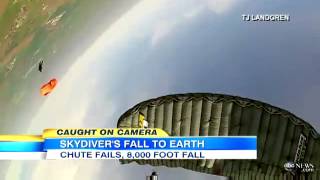 Skydiving Accident Both Parachutes Fail Caught on Tape  Video  ABC News [upl. by Marsiella]