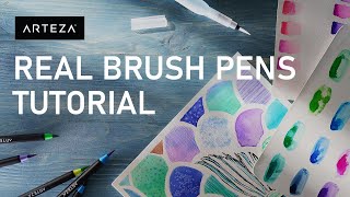 Arteza Real Brush Pens  16 Techniques You Should LEARN IN 2020 Helpful Hints [upl. by Branden855]