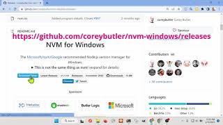 HowTo Install nvm node npm and yarn on Windows 11 [upl. by Couq153]