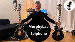 Gibson Custom 1968 MurphyLab vs Epiphone Custom Ebony [upl. by Aynatal822]