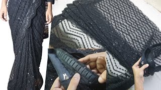 Beginners Saree Stitching Tricks Full TutorialSaree Belt Stitching with Perfect PlatesSaree Length [upl. by Kellia]