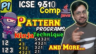 Part 1  Smart and Fastest Way To Solve Java Triangle Pattern Programs  ICSE Computer Class 10th [upl. by Yasdnil]