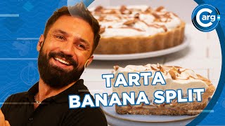 CÓMO HAGO UNA TARTA BANANA SPLIT [upl. by Nanerb619]