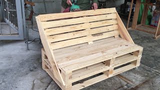 Magical Creations from Wooden Pallets  Pallet Sofa Set for Outdoor Space [upl. by Rosecan]