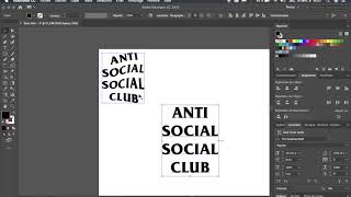 ANTI SOCIAL SOCIAL CLUB Logo Tutorial Illustrator [upl. by Atinomar]