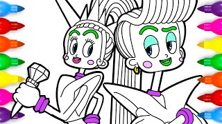 Drawing Velvet and Veneer  Trolls Band Together Movie  Coloring Page [upl. by Bekaj88]