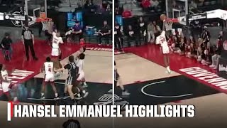 Hansel Emmanuel rocks the rim and swats a shot on backtoback possessions  ESPN College Basketball [upl. by Ynafetse]