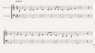 auld lang syne easy french horn and bassoon sheet music in g [upl. by Inwat]