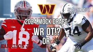 Washington Commanders 2024 Mock Draft 10 [upl. by Jahdal]