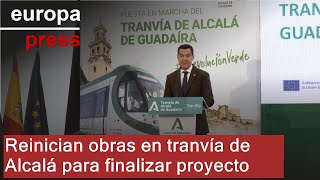 quotReiniciadasquot las actuaciones del tranvía de Alcalá de Guadaíra para el quotúltimo empujónquot [upl. by Rolph]