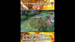 I will Never Forget This Play😈 Alice❤️ shorts mobilelegends mlbb mlbbcreatorcamp moba ml m6 [upl. by Haughay288]