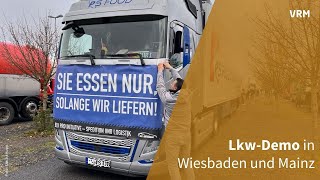 LkwGroßdemo Fahrer protestieren gegen Mauterhöhung [upl. by Aneelad]