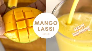 Mango Lassi with Fresh Mangos  Authentic Recipe with Yoghurt [upl. by Nevetse]