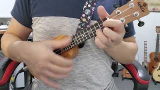 kokio mahogany sopranino ukulele sound sample octave high DGBE tuning [upl. by Marilou696]