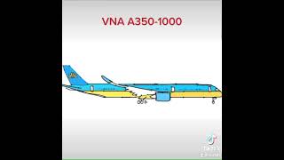 Vietnamairlines A3501000 Paint IbisPaint X shorts [upl. by Koressa]