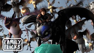 The Final Battle Scene  How To Train Your Dragon 2 2014  Family Flicks [upl. by Pachston]