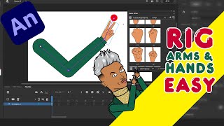 How To Rig an ARM and HAND in Adobe Animate [upl. by Ameg368]