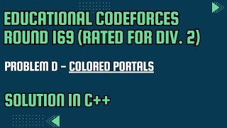 Educational Codeforces Round 169 Problem D Colored Portals Full Solution In C [upl. by Isbel]