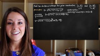 Distance between two polar points KristaKingMath [upl. by Lakym]