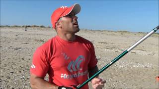 PESCA SURFCASTING HUMBERTO GACIO DAIWAHAYABUSA CAÑA SALTIST HYBRID [upl. by Abram]