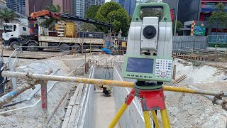 How to transfer height by Leica total station Main TBM points to other places Reference point level [upl. by Aleekat358]