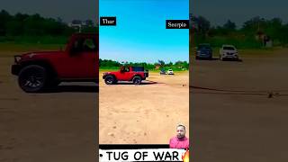 Thar vs scorpio 😈😈 thar tharloverthar scarpio scorpio automobile modified offroading [upl. by Barimah606]