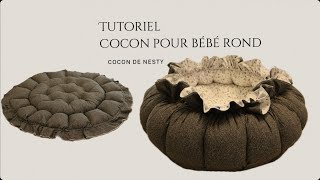 Couture un cocon rond tutorial réducteur de lit rond couture lit pour chien ou chat [upl. by Jaquelin]