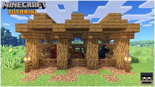 Minecraft  Small Horse Stables Tutorial [upl. by Ophelie]