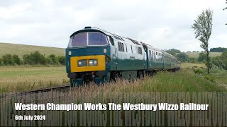 D1015 Western Champion  Westbury Wizzo Railtour 060724  4K [upl. by Omle]