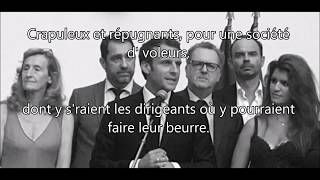 Chanson pour Macron et ses copains  dirigeants poil aux dents parodie de Renaud [upl. by Brandea]