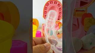 Dentes com o PlayDoh Dentista 🦷shorts playdoh unboxingvideo unboxing playdohdentista [upl. by Ynohtona]