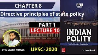 CHAPTER 08  Directive principles of state policy  Polity Laxmikant [upl. by Romain]