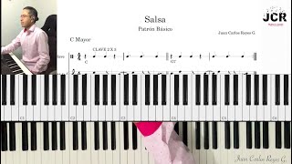 Salsa Primer Tumbao o Patrón Básico Como tocar Salsa en Piano [upl. by Aivekal]