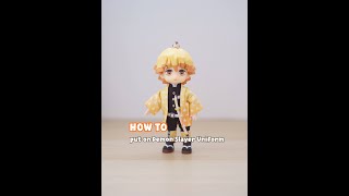 Nendoroid Doll Obitsu 11 Tutorial How to put on Demon Slayer Uniform [upl. by Alegna]