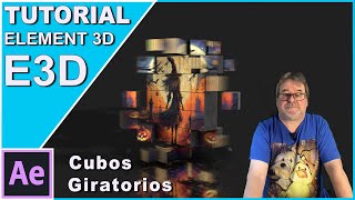 Cubos giratorios con imágenes TUTORIAL ELEMENT 3D [upl. by Pfaff723]