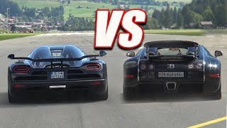 KOENIGSEGG AGERA R vs BUGATTI VEYRON  ACCELERATION SOUND🔊 [upl. by Anaitsirc]