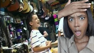 FIRST TIME REACTING TO  quotWHITE KID SINGS THE BLUES IN GUITAR SHOP LIKE NOBODYS BUSINESSquot REACTION [upl. by Aela]