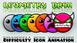 Geometry Dash  Difficulty Icon Animation [upl. by Uzzia]