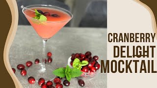 Cranberry Delight Mocktail  Christmas Mocktail  Cranberry Series 4 [upl. by Kcirdnekal]