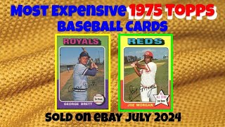 1975 Topps Most Expensive eBay Sales Baseball Cards  July 2024 [upl. by Glynda717]