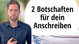 Zwei Botschaften im Anschreiben überzeugen Personaler amp Hiring Manager [upl. by Acinomaj]