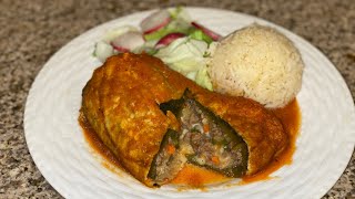 Como hacer chiles rellenos estilo Salvadoreño [upl. by Elena]