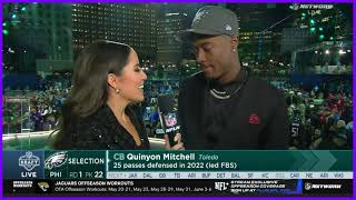 Eagles Draft CB Quinyon Mitchell  Full Interview at 2024 NFL draft [upl. by Imik]