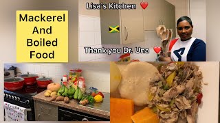 Lisa’s Kitchen Let’s Cook Mackerel And Boiled Food Jamaican Style [upl. by Aniara]