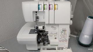 Singer S0105 Fileteadora Overlock machine threading 🧵 cómo enhebrar [upl. by Ahtnama]