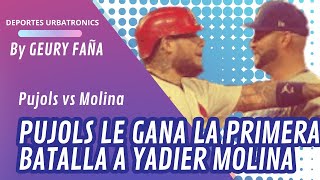 Pujols le gana la primera batalla a yadier molina [upl. by Tnecnev]