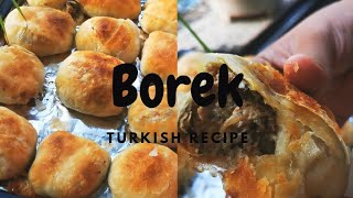 Borek  Turkish Recipe  Turkish Puff Pastry [upl. by Nwahsak]